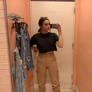 Khaki Cargo print Joggers